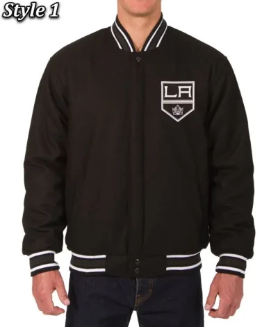 Los Angeles Kings Varsity Black Wool Jacket