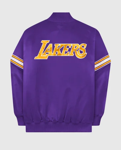 Los Angeles Lakers Varsity Satin Full-Snap Jacket