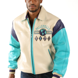 Pelle Pelle World Famous Soda Club Blue Leather Jacket