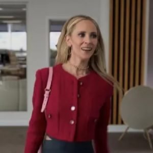 Ted Lasso S03 Juno Temple Cropped Red Jacket