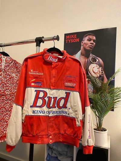 Vintage 1990’s Cherry Red Budweiser Race Jacket