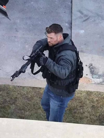 Chris Hemsworth Extraction 2 Tyler Rake Grey Jacket