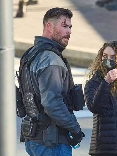 Chris Hemsworth Extraction 2 Tyler Rake Grey Jacket