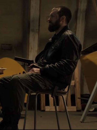 Tornike Gogrichiani Extraction 2 Zurab Radiani Black Bomber Leather Jacket
