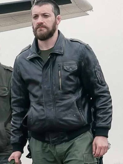 Tornike Gogrichiani Extraction 2 Zurab Radiani Black Bomber Leather Jacket