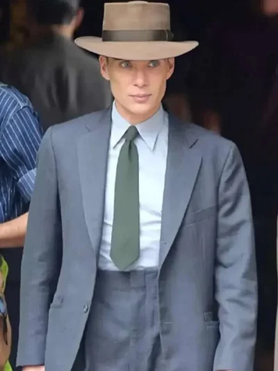 Cillian Murphy Oppenheimer 2023 J. Robert Oppenheimer Grey Blazer