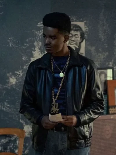B-Mickie Black Mafia Family Myles Truitt Black Leather Jacket