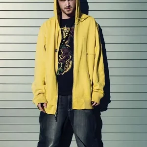 Aaron Paul Breaking Bad Jesse Pinkman Yellow Hoodie