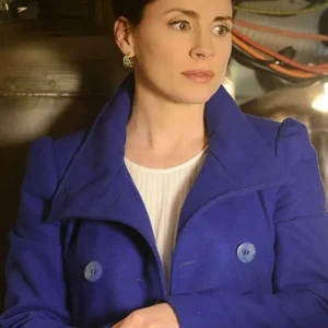 Laura Fraser Breaking Bad Lydia Rodarte-Quayle Blue Wool Coat
