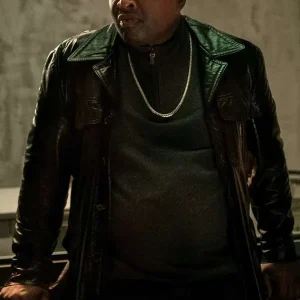 Steve Harris Black Mafia Family Detective Bryant Black Leather Jacket
