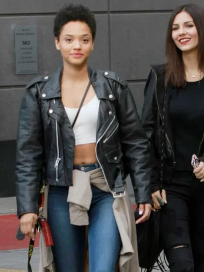 Kiersey Clemons Eye Candy Sophia Black Leather Jacket