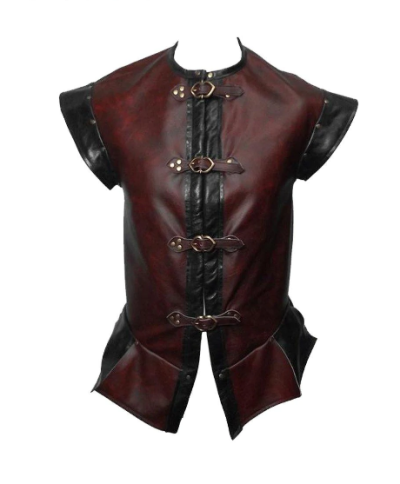 Leather Two Tone Buckled Choose Colours Fantasy Medieval Vest