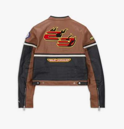 Air Jordan x Travis Scott Cactus Jack Cafe Racer Leather Jacket