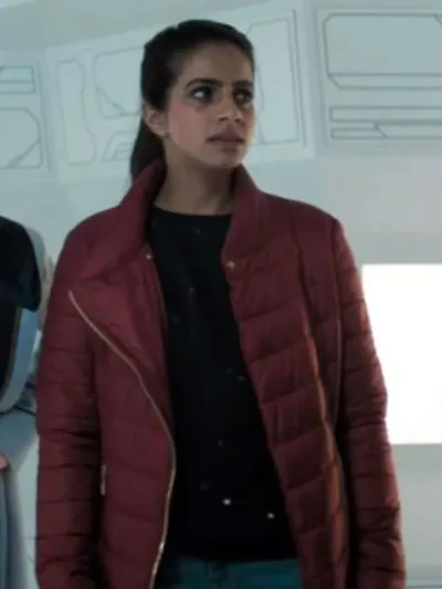 Doctor Who Mandip Gill Maroon Jacket