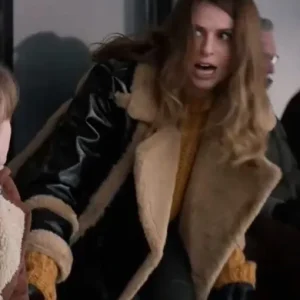 Flo ‘Sassy’ Collins Ted Lasso Black Shearling Jacket