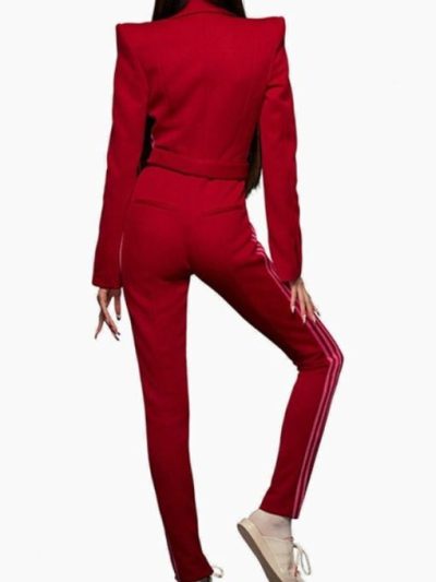 Gen V S01 Jaz Sinclair Red Tailored Blazer Jumpsuit