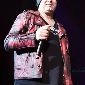 Michael Kiske Halloween Music Festival Red Leather Jacket