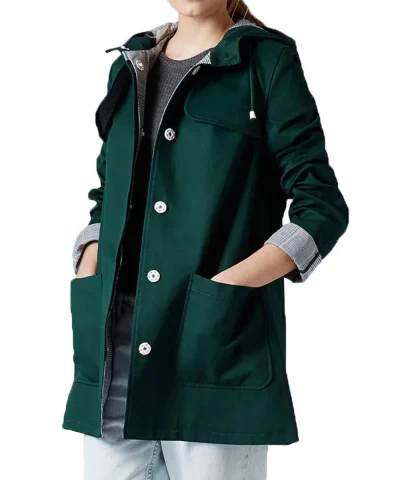 Doctor Who Jenna Coleman Green Coat with Hood