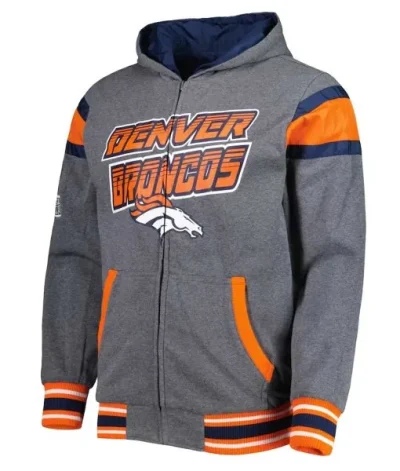 Gray Denver Broncos Extreme Hoodie