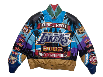 Los Angeles Lakers Three-Peat NBA Champions Leather Jacket - Image 3