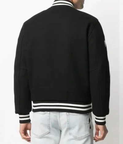 Off-White Black Letterman Wool Jacket