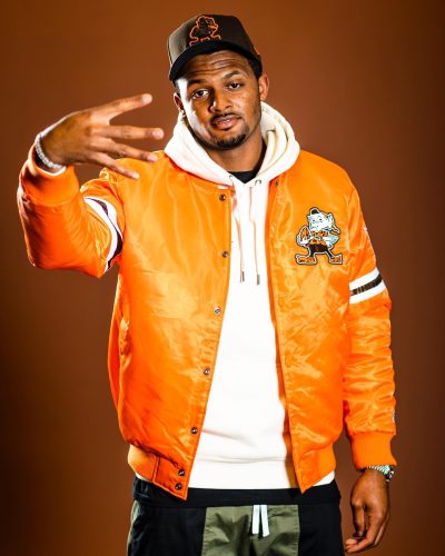 Deshaun Watson Cleveland Browns NFL Orange Varsity Jacket