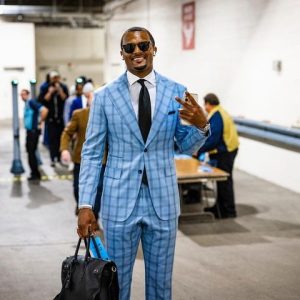Deshaun Watson Blue Plaid Suit