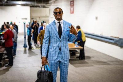 Deshaun Watson Blue Plaid Suit