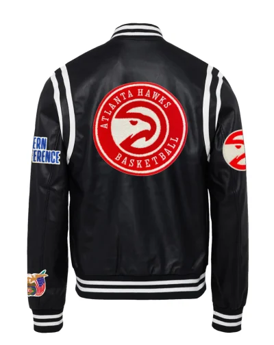 Atlanta Hawks Vegan Black Leather Jacket
