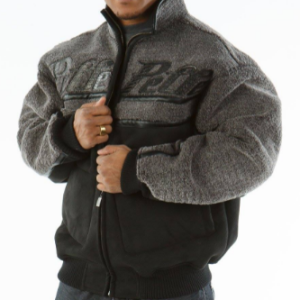 Pelle Pelle Gray & Black Wool Jacket