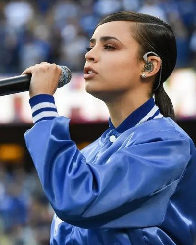 Sofia Carson Dodgers Jacket