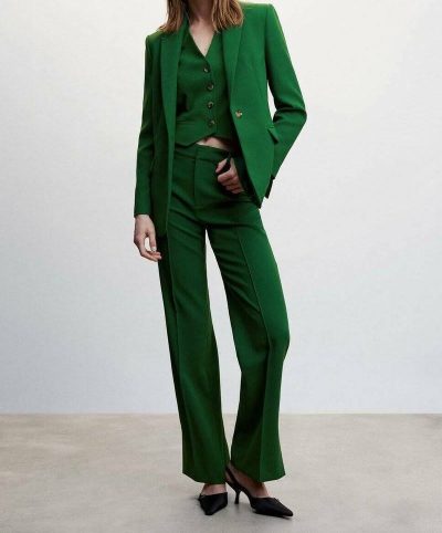 Ashley Newbrough Flipping for Christmas Green Suit