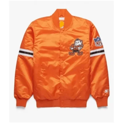 Deshaun Watson Cleveland Browns NFL Orange Varsity Jacket