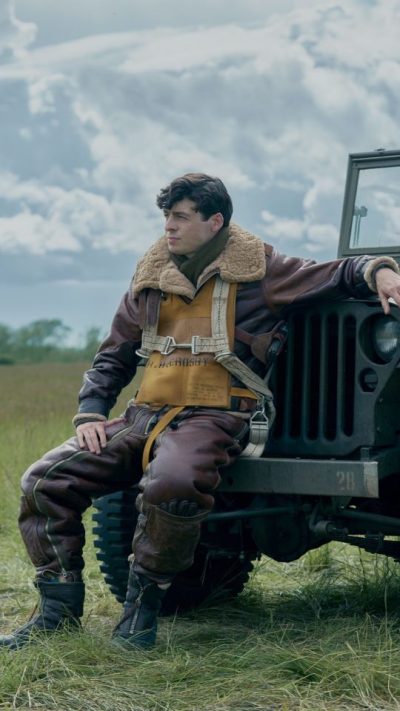 Anthony Boyle Masters of the Air 2024 Leather Jacket