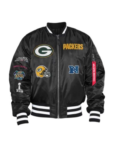 Green Bay Packers X Alpha X New Era MA-1 Bomber Jacket