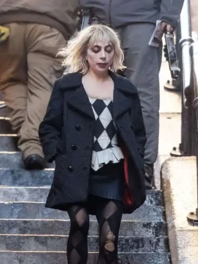 Lady Gaga Joker Folie à Deux Black Coat