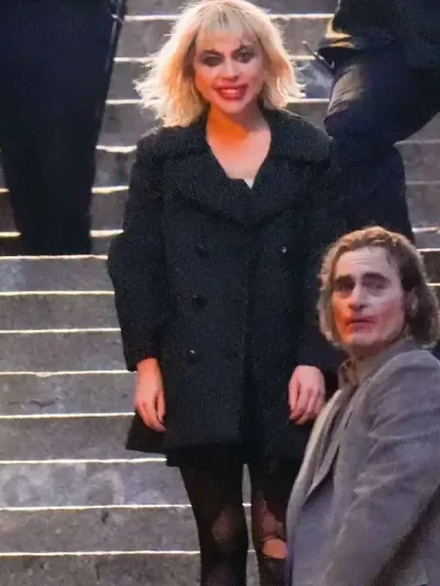 Lady Gaga Joker Folie à Deux Black Coat