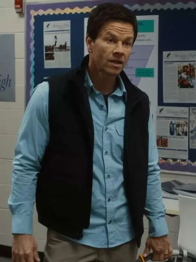 Mark Wahlberg The Family Plan Black Vest