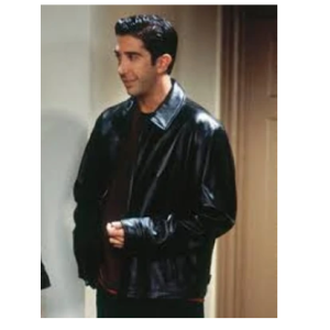 Friends Ross Geller Black Leather Jacket