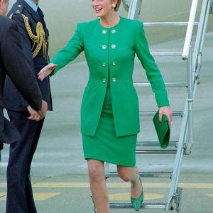 The Crown S05 Princess Diana Green jacket