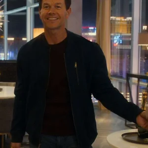 The Family Plan 2023 Mark Wahlberg Black Bomber Jacket