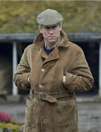 Tobias Menzies The Crown Brown Belted Trench Coat