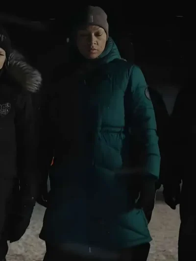 Evangeline Navarro True Detective S04 Puffer Coat
