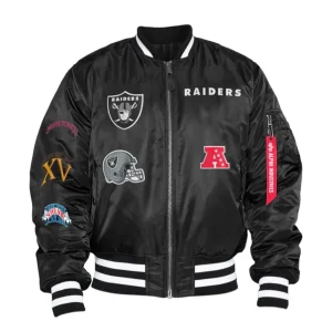 Las Vegas Raiders X Alpha X New Era MA-1 Bomber Jacket