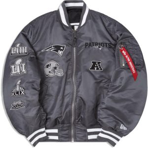 New England Patriots X Alpha X New Era MA-1 Nylon Bomber Jacket