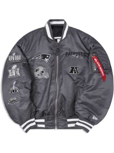 New England Patriots X Alpha X New Era MA-1 Nylon Bomber Jacket