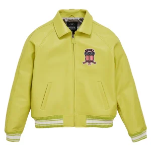 Limited Edition Leather Yellow Icon Jacket