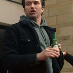 Fool Me Once 2024 Emmett J Scanlan Black Shearling Jacket