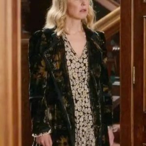 Fool Me Once 2024 Hattie Morahan Floral Print Coat