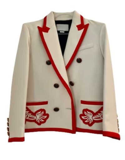 Gossip Girl S02 Savannah Lee Smith Red Piping White Blazer